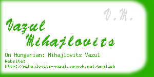 vazul mihajlovits business card